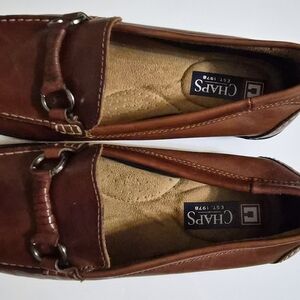Chaps Chestnut Leather Loafers